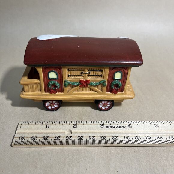 VTG O’ Well 1990s HOLIDAY TIME Train Set, Christmas Collectible Porcelain 3 PC - Picture 9 of 10